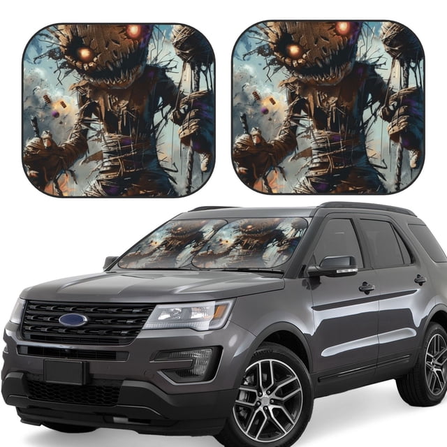 Abstract illustration art Car windshield sunshade, front window