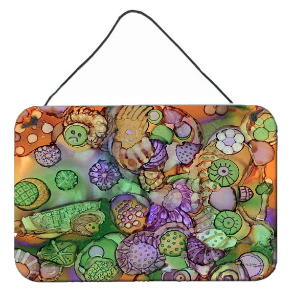Abstract in Purple Green and Orange Wall or Door Hanging Prints