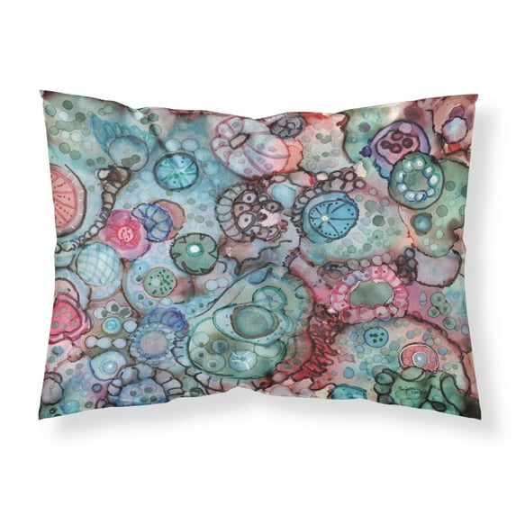 Abstract in Reds and Blues Fabric Standard Pillowcase