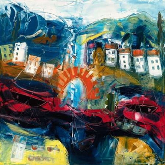 Abstract landscape I Canvas Art - Max Muller (24 x 24)