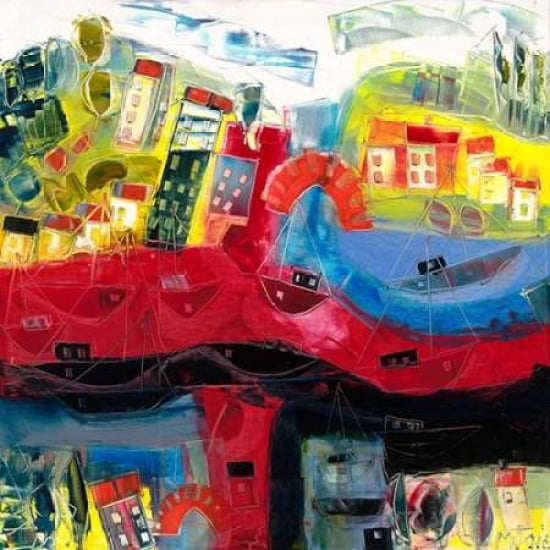 Abstract landscape VI Canvas Art - Max Muller (24 x 24)