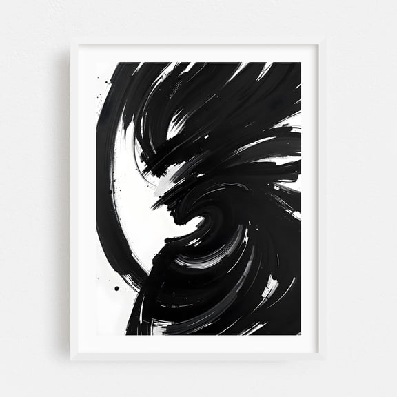 Abstract man Silhouette - Drawing Abstract Black and White Modern Art Minimalist Silhouette Geometric Line Art White Framed Wall Art Print 9 x 12 inches