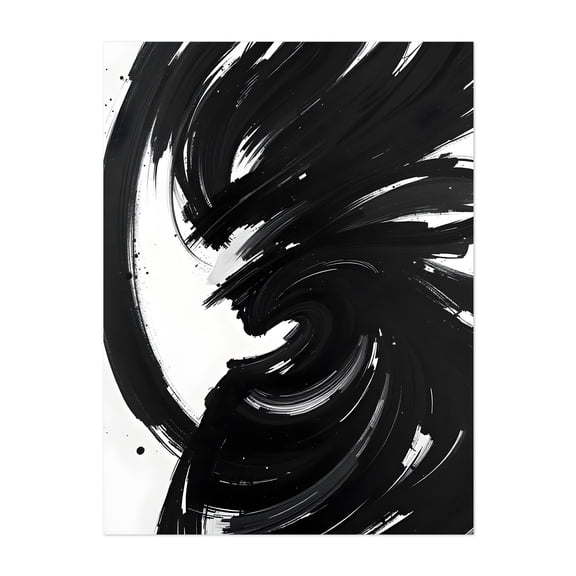 Abstract man Silhouette - Drawing Abstract Black and White Modern Art Minimalist Silhouette Geometric Line Art Unframed Wall Art Print 30 x 40 inches