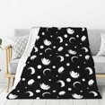Abstract moon pattern Throw Blanket, Super Soft Cozy Plush Throw