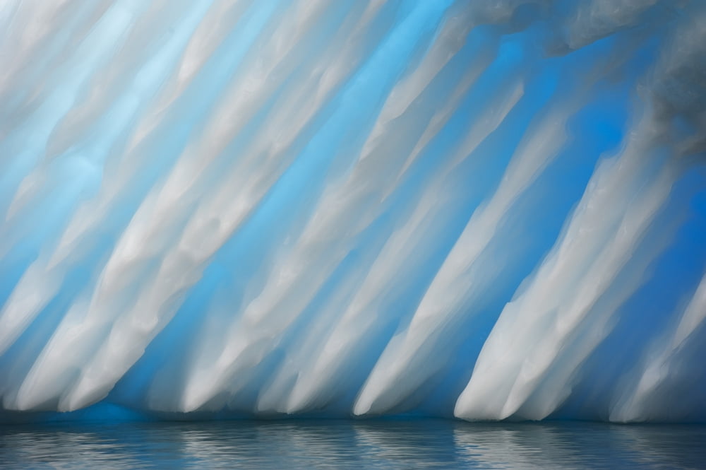 Abstract of ice formation on Melchior Islands Antarctic Peninsula Antarctica Canvas Art - Steve JonesStocktrek Images (35 x 23)