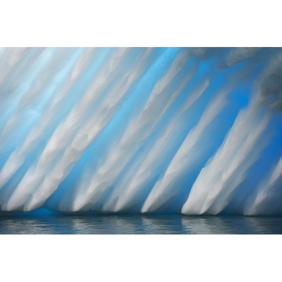 Abstract of ice formation on Melchior Islands Antarctic Peninsula Antarctica Canvas Art - Steve JonesStocktrek Images (35 x 23)