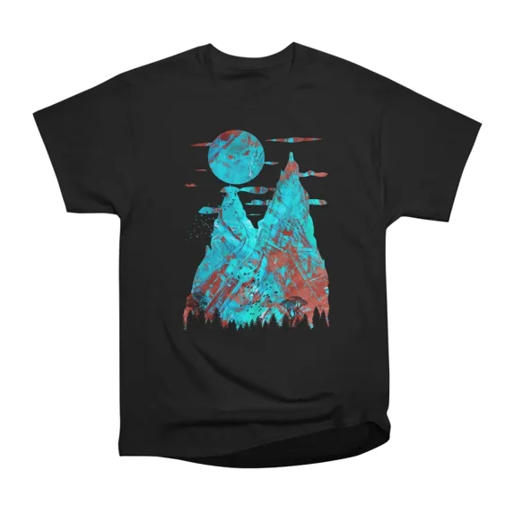 Abstract painting with intense blue and red colors T-Shirt Tee Gift For ...