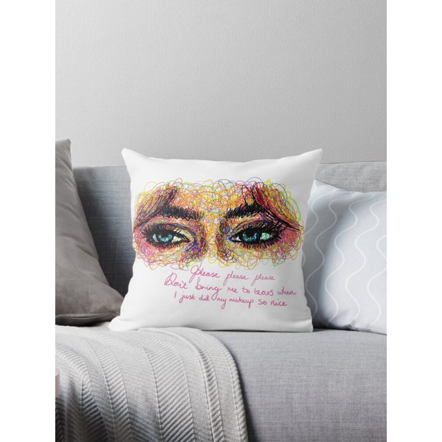 Abstract portrait of Sabrina Carpenter with lyrics from her song