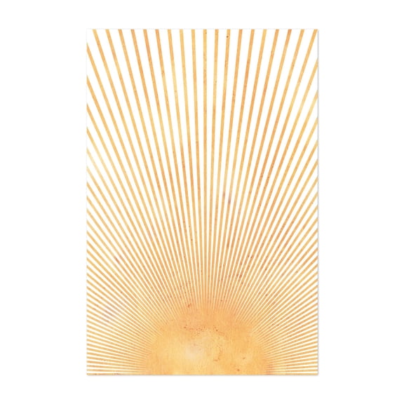 Abstract sunrise - Digital Art Geometric Minimalist Abstract Vintage Boho Unframed Wall Art Print 4 x 6 inches