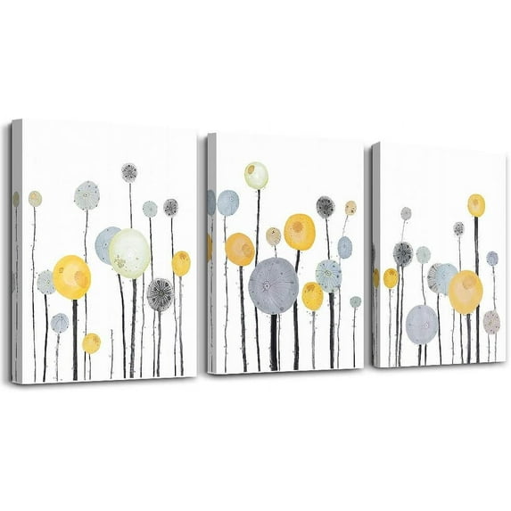 Abstract watercolor painting 3 Piece framed Canvas Wall Art for living room bathroom Wall Decor Canvas Prints Office kitchen wall Artwork Home Decor Abstract Flowers Pictures bedroom wall Decorations
