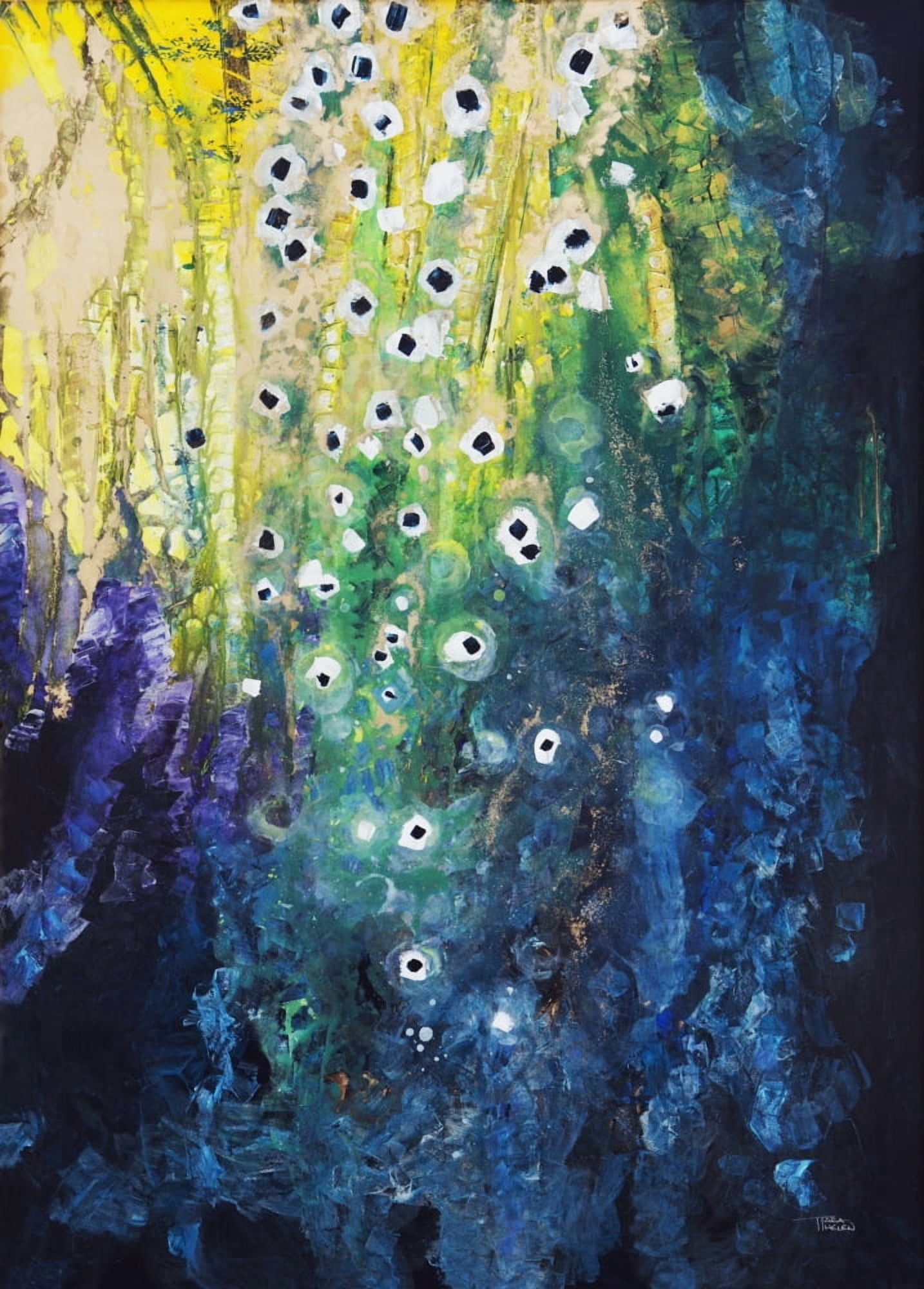 Abstract watercolor painting Hawaii United States of America Canvas Art - Tara Thelen Design Pics (26 x 36)