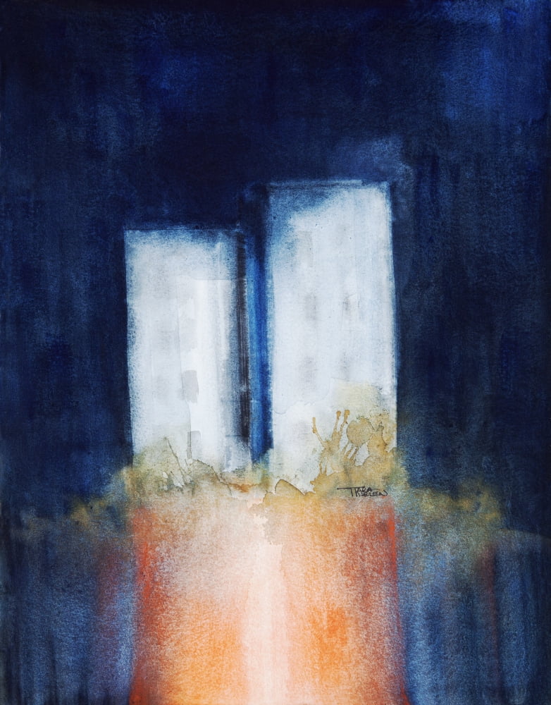 Abstract watercolour painting Canvas Art - Tara Thelen Design Pics (12 x 16)