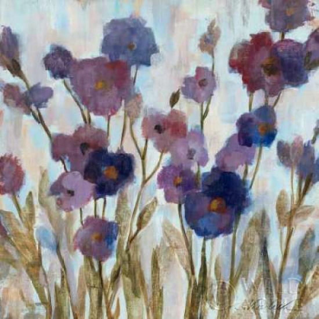 Abstracted Floral in Purple Canvas Art - Silvia Vassileva (24 x 24)