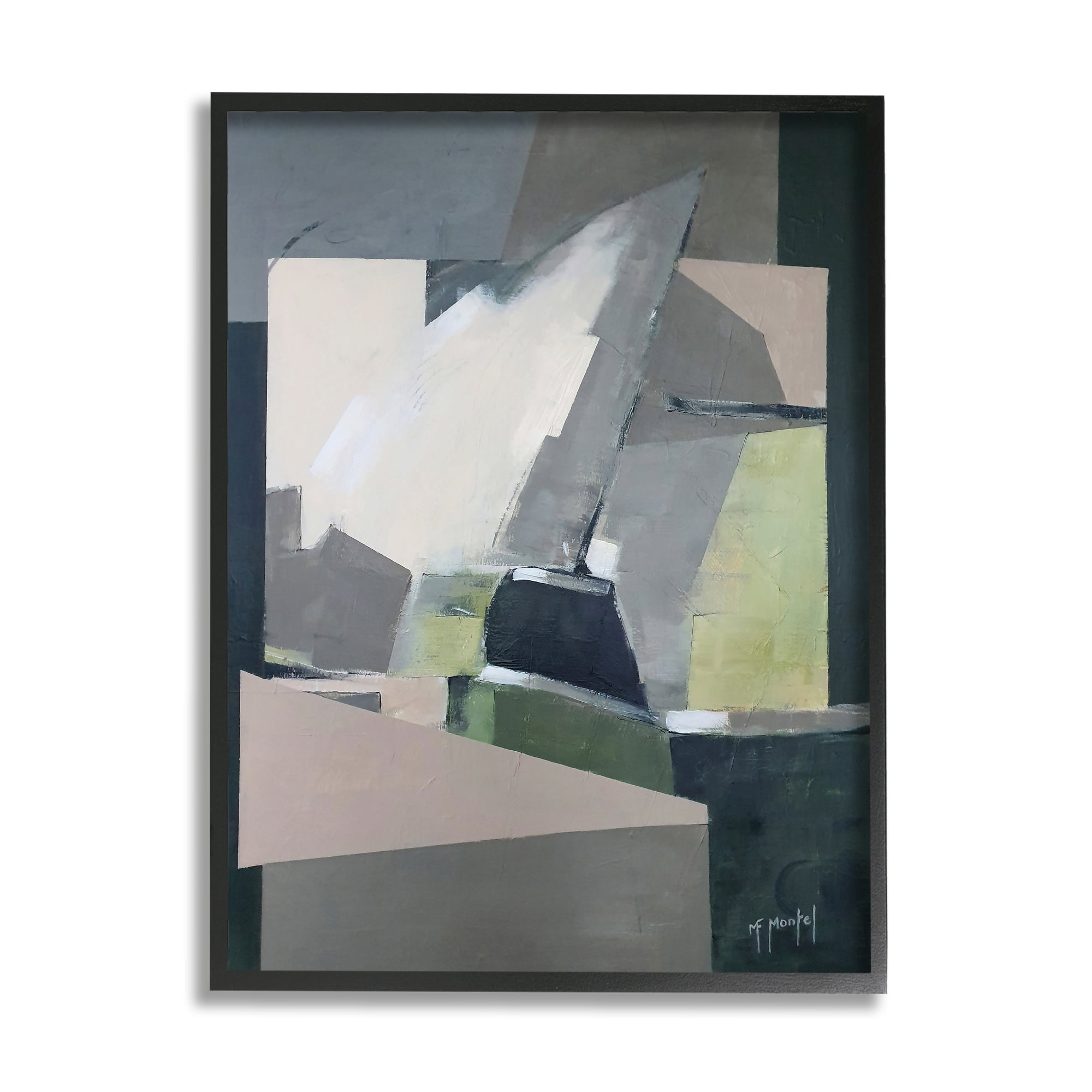 Abstraction Antique Montel Modern Neutral Tones 24 in x 30 in Framed Painting Art Print, by Stupell Home Décor