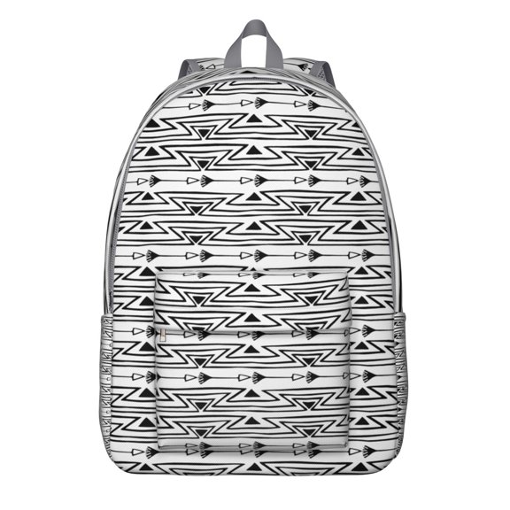 Abstraction Inspired Boho Backpack – Sketch Style Vintage Canvas Bookbag for Daily Use, Work, and Travel