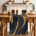 thumbnail image 1 of Abstraction Marble Texture Pattern Table Runner 70 Inches Long,Kitchen Dining Tablerunners Gold Striped Linen Table Runners Dresser Scarves for Home Dinner Wedding Holiday Party Decor, 1 of 9