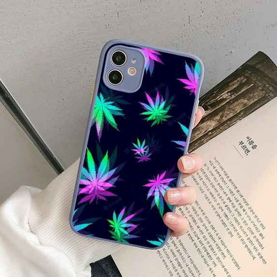 Abstractionism Art high weed Phone Case for iPhone 14 11 12 13 Mini Pro Max 8 7 Plus X XR XS MAX Translucent Matte Cover z12 For 11 Pro Max