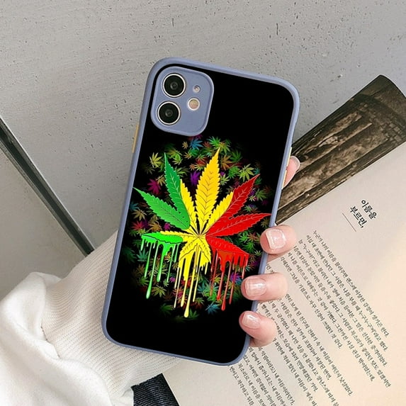 Abstractionism Art high weed Phone Case for iPhone 14 11 12 13 Mini Pro Max 8 7 Plus X XR XS MAX Translucent Matte Cover z2 For 12 Pro Max