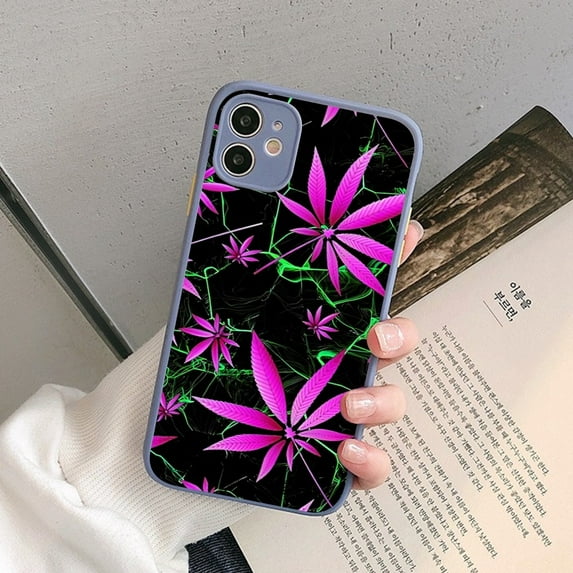 Abstractionism Art high weed Phone Case for iPhone 14 11 12 13 Mini Pro Max 8 7 Plus X XR XS MAX Translucent Matte Cover z6 For iPhone 12 mini