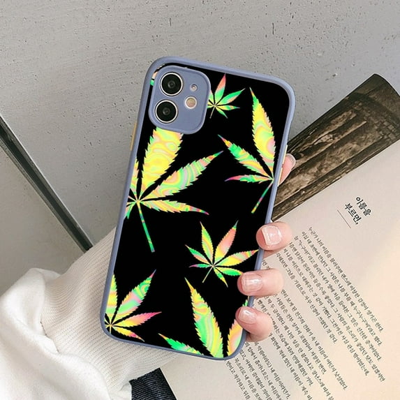 Abstractionism Art high weed Phone Case for iPhone 14 11 12 13 Mini Pro Max 8 7 Plus X XR XS MAX Translucent Matte Cover z8 For 7plus or 8plus