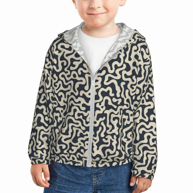 Abstractly Lines Sun Protection Clothing Zip Up Hoodie Lightweight