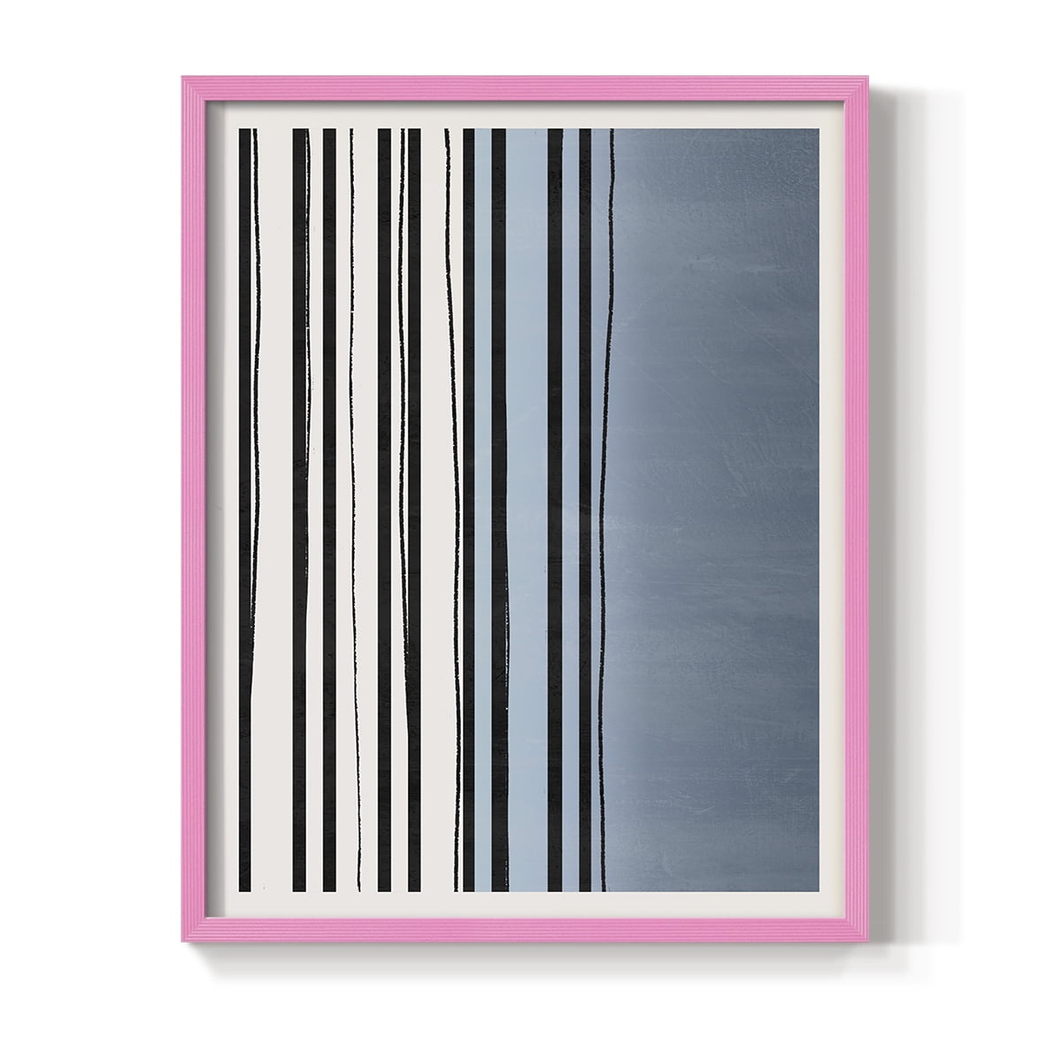 Abstracto Azul I in Paper Solid Wood 11 x 14 Framed Print