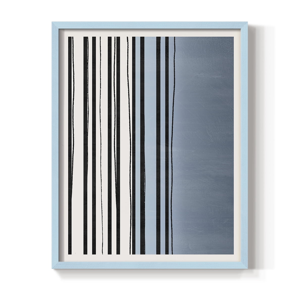 Abstracto Azul I in Paper Solid Wood 11 x 14 Framed Print