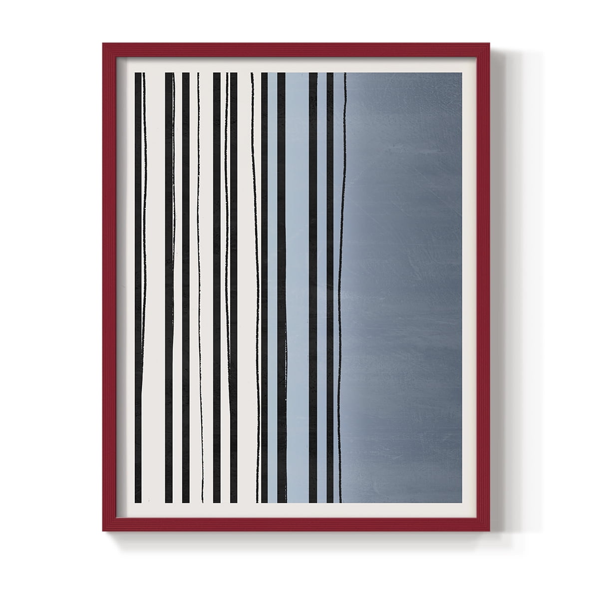 Abstracto Azul I in Paper Solid Wood 8 x 10 Framed Print