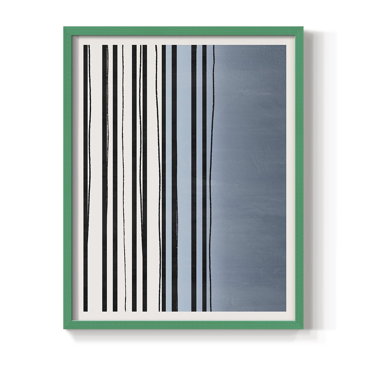 Abstracto Azul I in Paper Solid Wood 8 x 10 Framed Print