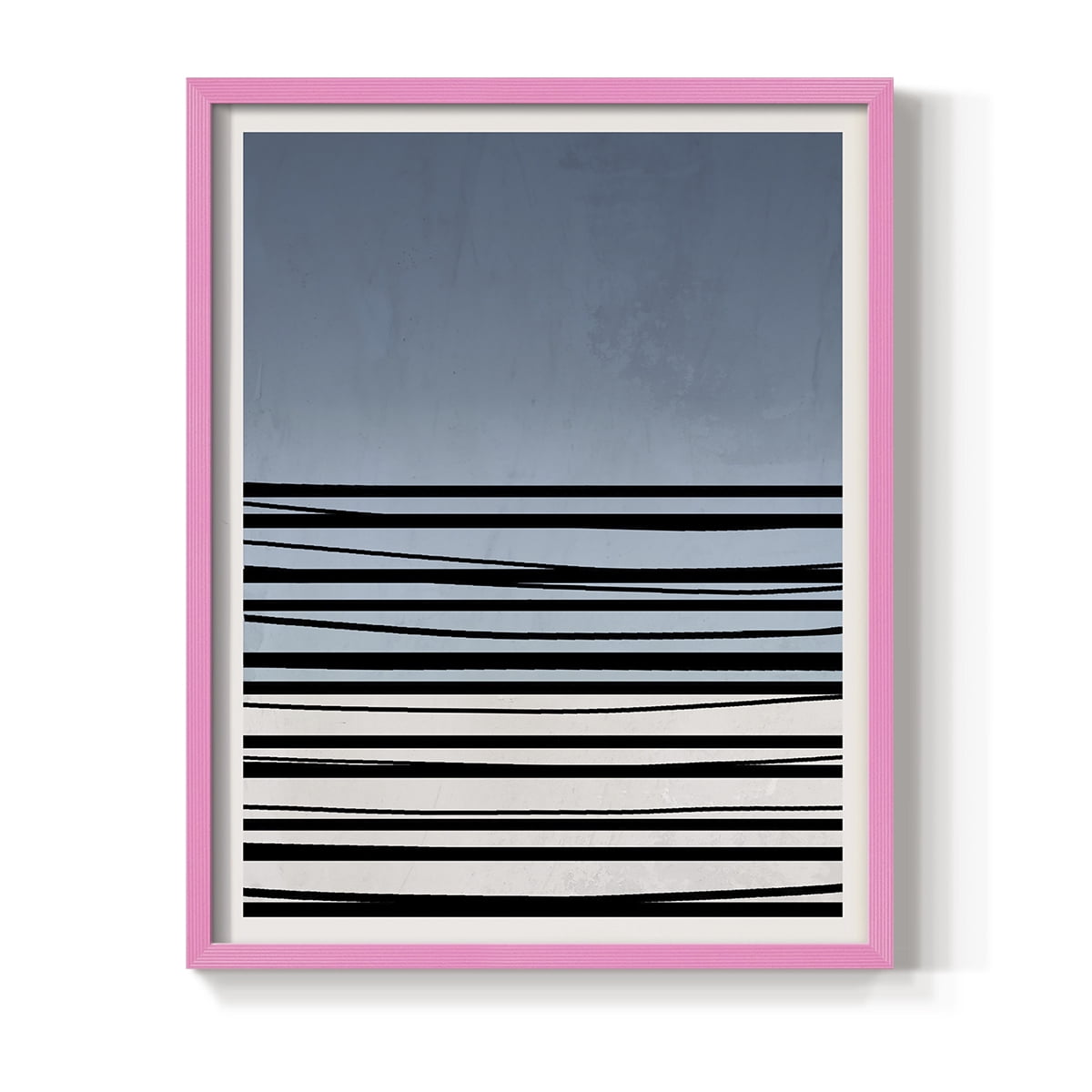 Abstracto Azul II in Paper Solid Wood 11 x 14 Framed Print