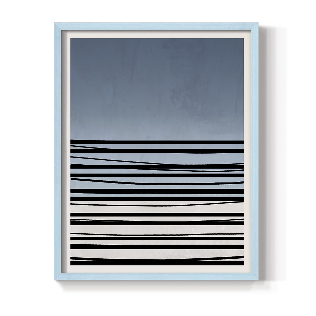 Abstracto Azul II in Paper Solid Wood 11 x 14 Framed Print