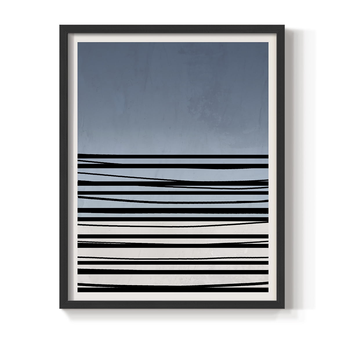 Abstracto Azul II in Paper Solid Wood 16 x 20 Framed Print