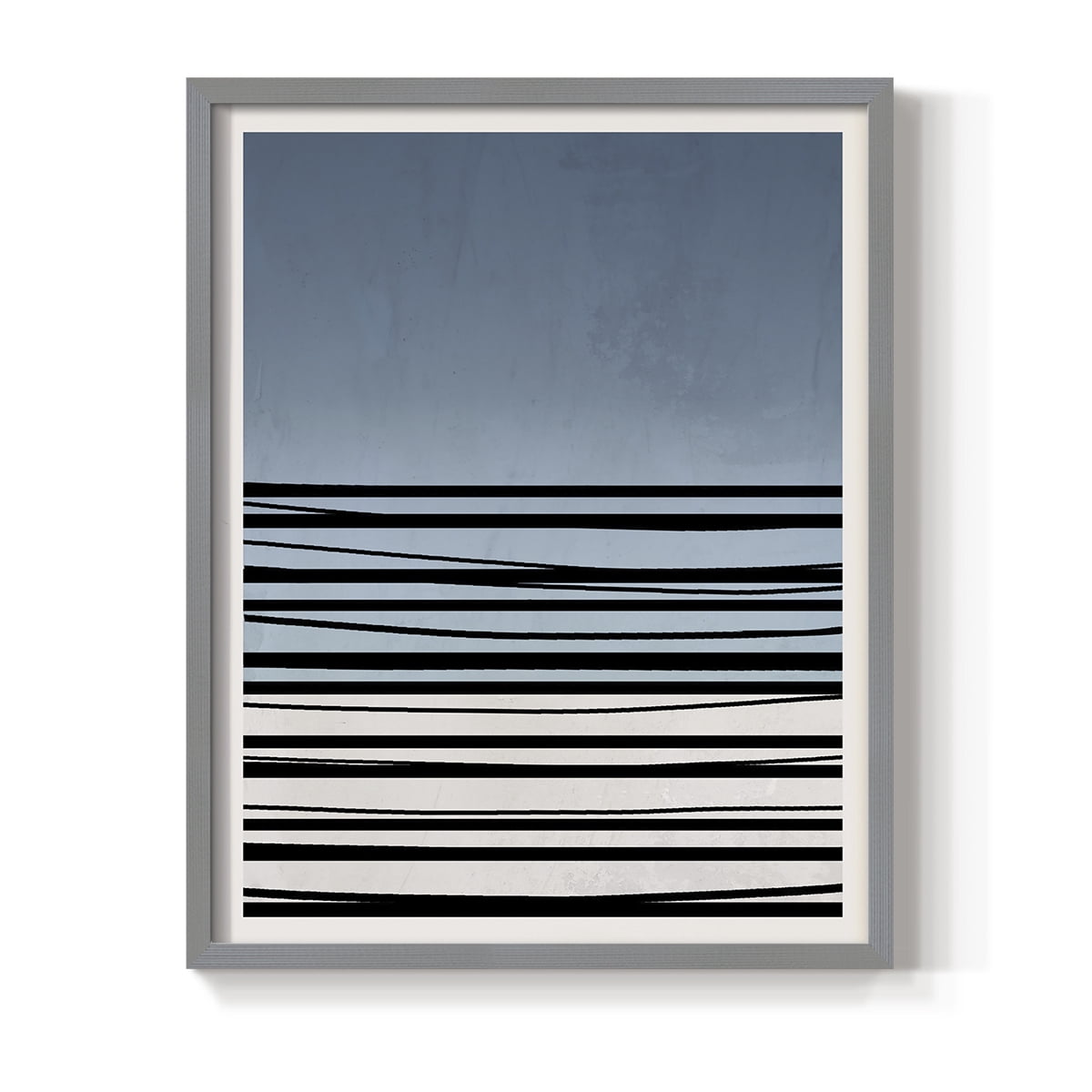 Abstracto Azul II in Paper Solid Wood 8 x 10 Framed Print