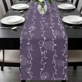 thumbnail image 1 of Abstracts Lines Table Runner, Vintage Leaf Vines Purple Country Farmhouse Washable Cotton-linen Table Runners Dining Kitchen Decoration for Everyday Home Wedding Party Decor, 13 x 90 Inch, 1 of 9