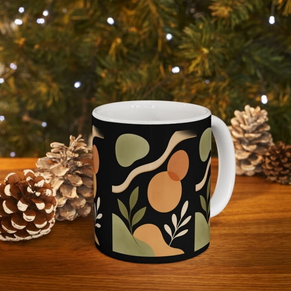 Abstramic Coffee Mug Modern Art Kitchenware oz and oz.