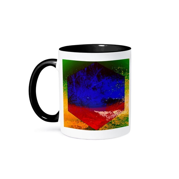 Absurd Signs Of Change Cube, 15oz Two-Tone Black Mug