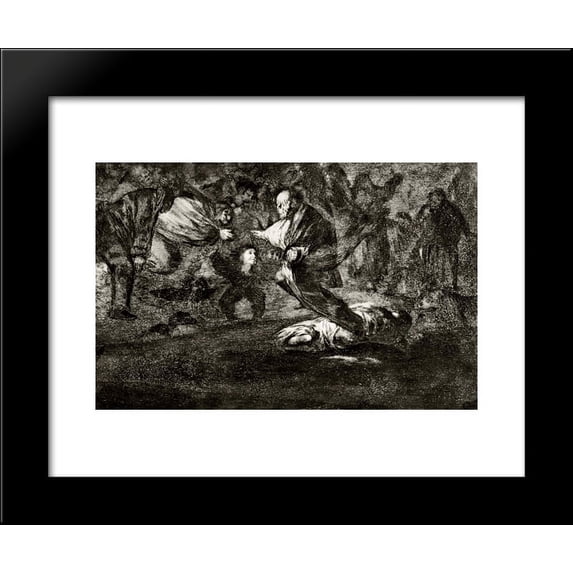 Absurdity funeral 20x24 Framed Art Print by Francisco Goya