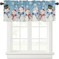 thumbnail image 1 of Abtel Kitchen Valance Cafe Tier Short Curtain Christmas Window Treatments Xmas Window Drapes Slot Top Curtain Panel Christmas Short Curtain E W:69"x H:22", 1 of 5