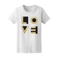thumbnail image 1 of Abtract Letters Love T-Shirt Women -Image by Shutterstock, Female XX-Large, 1 of 2