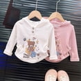 thumbnail image 1 of Abtuhar Fall Hooded Pullover Tops for Toddler Kids Girls Boys Print Crew Neck Long Sleeve Tops for 3-10 Years, 1 of 5