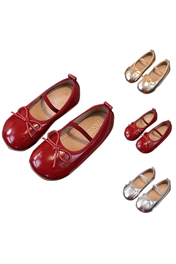 Girl's Casual Shoes Soft Bottom Princess Shoes Shoes Bow Knot British Style Student Shoes