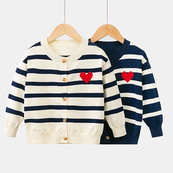 Abtuhar Kids Boys Girls Fall Winter Cardigan Sweater Coat Long Sleeve Knit Warm Outer Top