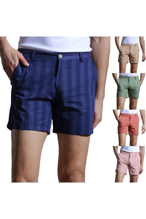 Man Summer Casual Drawstring Elastic Waist Shorts,Pink,L