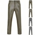 thumbnail image 1 of Abtuhar Man Summer Leisure Straight Leg Party Show Silm Pants,Silver,XL, 1 of 4