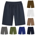 thumbnail image 1 of Abtuhar Man Summer Solid Leisure Loose Breathable Beach Shorts,Brown,XL, 1 of 3