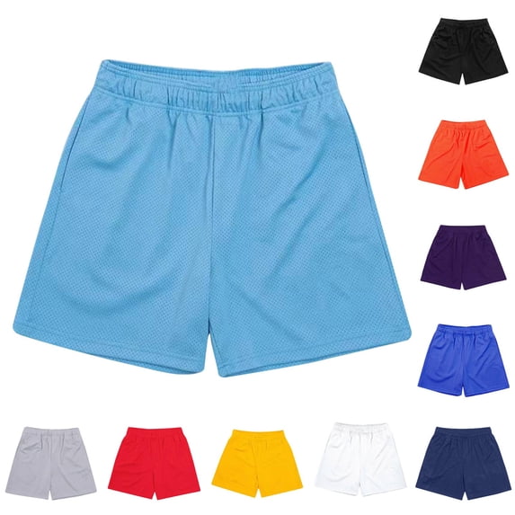Abtuhar Man Summer Solid Sport Fitness Breathable Oversized Workout SweatShorts,Orange,XXL