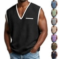 thumbnail image 1 of Abtuhar Men Short Sleeve V Neck Sleeveless Tank Tops Shirts, 1 of 5