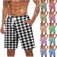 thumbnail image 1 of Abtuhar Men Summer Casual Solid Pocket Drawstring Waist Shorts,Sky Blue,S, 1 of 5