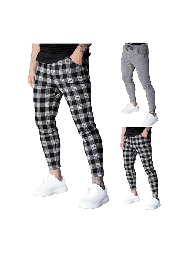 Men Trendy Drawstring Gym Run Train Full Length Pants,Black,XL