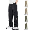 thumbnail image 1 of Abtuhar Mens Solid Ice Silk Breathable Elastic Waistband Drawstring Casual Pants,Green,L, 1 of 5